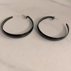 Black Hoop Earrings